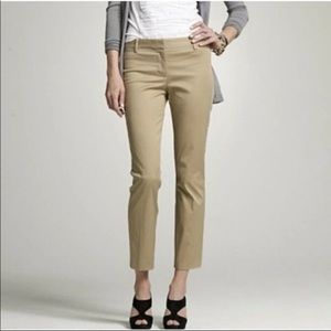 J Crew Cafe Capri khaki color ankle length size 4- like new